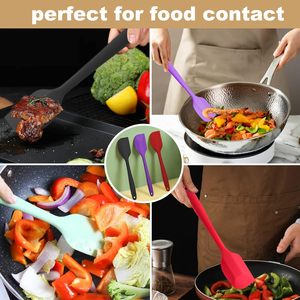 Grandes spatules en silicone résistantes à la chaleur de 22 et 28 cm, outils de pâtisserie et de cuisson pour la cuisson et le mélange - Product Image 5