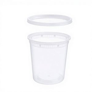 Contenants à emporter MFPP à charnières, à double compartiment, blancs, de 9 pouces, lot de 200, avec fermeture frontale, compatibles micro-ondes, sans aérations - Product Image 1