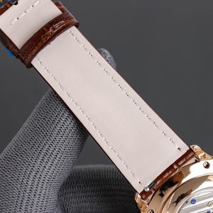 Montres mécaniques pour hommes de haute qualité en gros, montres à bracelet en cuir avec calendrier pour usage professionnel - Product Image 3