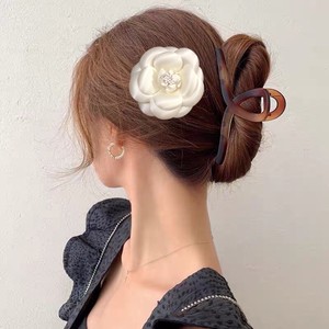 Broche de Camélia Premium de 8cm de Espessura, Dupla Utilização, Estilo Vintage Delicado, Joia de Verão, com Presilha de Cabelo para Estilização de Vestuário - Product Image 4