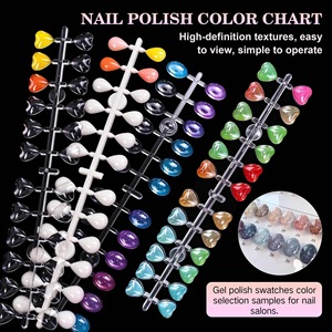 Nuancier de Couleurs d'Ongles en Forme de Cœur Goutte d'Eau, Plaque de Présentation Vierge pour Échantillons de Vernis Gel, Outil de Salon de Manucure, Vente en Gros - Product Image 1