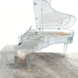 <span class=keywords><strong>Pianoforte</strong></span> Meccanico Grande in Stile Moderno, Bianco Crema con Texture Cristallina in Acrilico - per Esibizioni di Cocktail Party e Accompagnamento Eventi - Product Image 1