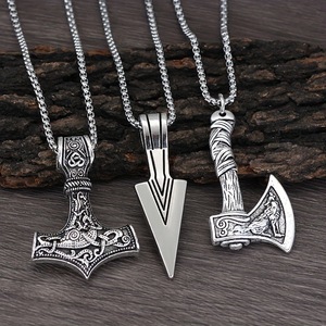 Collana con Ciondolo Martello di Thor in Lega, Gioiello Vichingo di Odino, Accessorio Hip-hop alla Moda per Uomo e Donna - Product Image 6