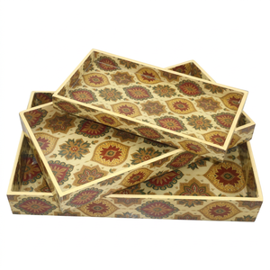Plateau de service en bois MDF de qualité supérieure, finition durable, idéal pour la maison, la cuisine, le restaurant, plateaux décoratifs - Product Image 1