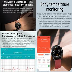E400 Fitness Sport Sleep Track Smartwatch temperatura pressione sanguigna ossigeno ECG PPG monitoraggio salute Smart Watch E400 - Product Image 4