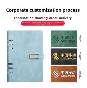 Tùy chỉnh A5 Loose-Leaf máy tính xách tay có thể thay thế bên trong trang in da văn phòng kinh doanh Tạp Chí có tính năng Hollow khóa A3 - Product Image 3