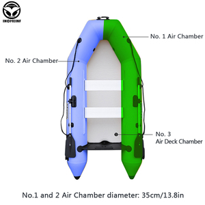 Bateaux gonflables pour 2 personnes, kayak d'<span class=keywords><strong>assaut</strong></span> en PVC <span class=keywords><strong>de</strong></span> 0,9 mm avec pont pneumatique laminé pour les sports nautiques en plein <span class=keywords><strong>air</strong></span>, la pêche, le canoë, le canotage - Product Image 4