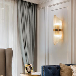 Applique Murale Luxe Moderne en Cristal, Dorée Style Nordique, pour Couloir, Hôtel, Salon, Chambre à Coucher, Lampe de Chevet - Product Image 2