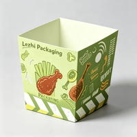 Boîte à emporter pour hamburgers et frites avec poignée, en papier kraft imprimé écologique pour l'emballage de livraison de restauration rapide