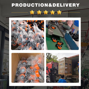 Qianyue Großhandelspreis Schraubbare 360-Grad-Drehbare 1,5-Zoll 2-Zoll 2,5-Zoll Möbelrollen in Orange - Product Image 5