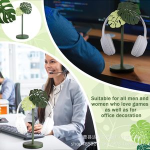 Wooden Headphone Stand Desktop Green 10x10x25cm Storage For Headphones <b>Computer</b> <b>Accessory</b> - Product Image 3