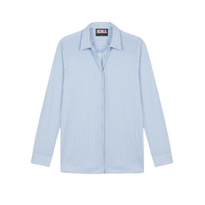 Benutzer definiertes Markenlogo 100% Baumwolle Damen hemden Langarm dekoration Übergroßes kariertes gestreiftes Hemd Übergroße Camisas - Product Image 1