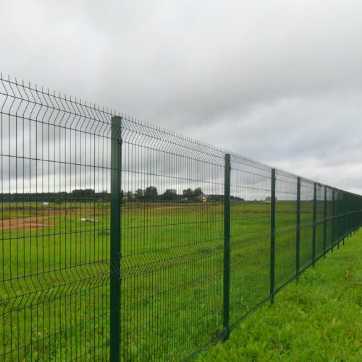 Сварная проволочная панель забора с хорошим защитным порошковым покрытием в европейском стиле, металлический забор