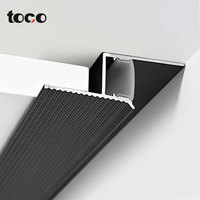 Profilé LED en aluminium ultra-étroit en forme de Z pour plâtre, plinthe, éclairage encastré pour plafond et bordure de plinthe