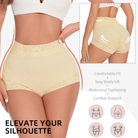 Culotte gainante invisible taille haute sans couture respirante en spandex pour femme, effet ventre plat et rehaussement des fesses, avec bouton de réglage, pour le sport