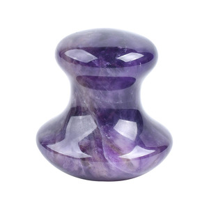 Masajeador facial en forma de hongo <span class=keywords><strong>Jade</strong></span> | Piedra de acupresión antienvejecimiento para masaje facial y corporal 4x3,7 cm - Product Image 1