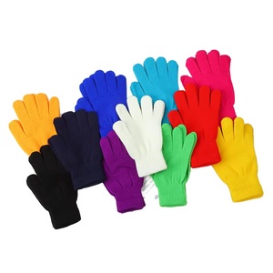 Gants en acrylique <span class=keywords><strong>à</strong></span> doigts entiers pour enfants, couleur unie, <span class=keywords><strong>mitaines</strong></span> de ski tricotées, gants chauds pour un usage quotidien pour les garçons <span class=keywords><strong>et</strong></span> les filles - Product Image 1