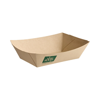 Barquettes en papier kraft personnalisées pour cadeaux, grandes barquettes jetables brunes en forme de bateau avec doublure en papier sulfurisé pour la restauration en gros