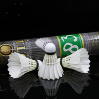 Volants de badminton professionnels RSL DTL-83 en plumes naturelles de haute qualité, durables, pack de 12 (5g), écologiques, pour la compétition