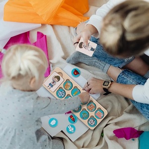 Gioco Educativo Montessori in Legno per Bambini, Abbinamento di Professioni e Attività Comunitarie, Blocchi di Legno per l'Apprendimento Cognitivo - Product Image 3