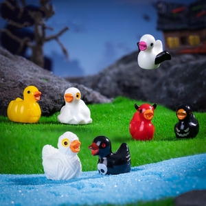 Micro paesaggio transfrontaliero creativo di Halloween fantasma demone giallo piccole anatre accessori per decorazione in resina Mini ornamenti - Product Image 2