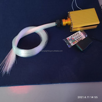 RF à distance DC12V AC100-AC220V 18W rgbw fibre optique scintillante étoile plafond kits pour led ciel étoilé et starlight fibre optique voiture kit