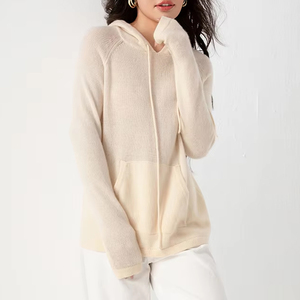 Fabricant de tricots sur mesure OEM ODM – Pulls décontractés en cachemire, pulls d'hiver, sweats à capuche en laine et cachemire pour femmes - Product Image 4