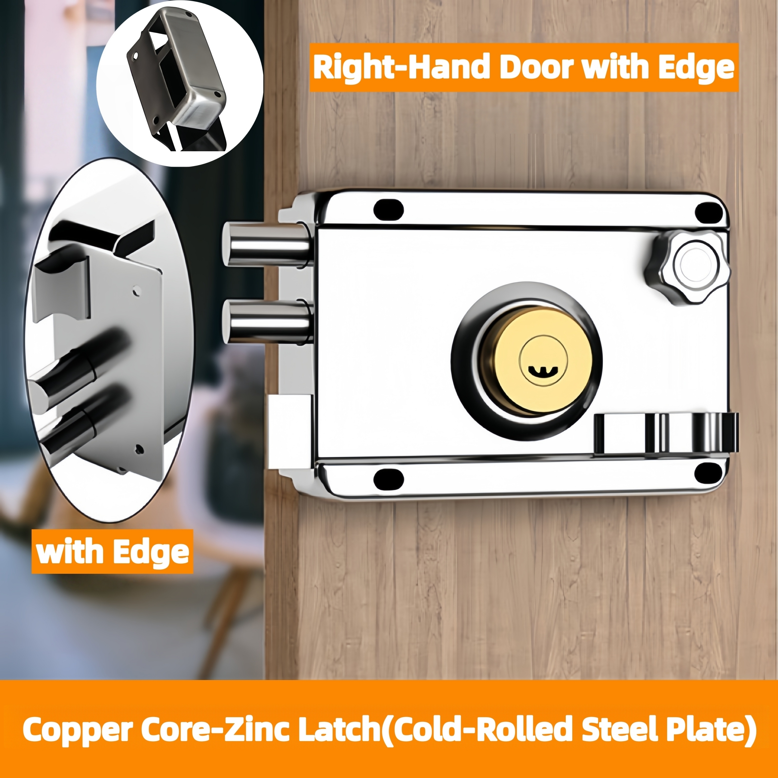 Copper Core-Zinc Latch-RH with Edge