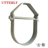 Offre Spéciale : Support de Tuyau FM UL CE, Suspension à Clevis UTT30 Galvanisée en Acier au Carbone, Raccord de Suspension de Tuyau de 1/2"-12" pour Support Sismique
