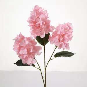 XinXin 신제품 출시 인공 꽃 프로모션 저렴한 가격 3 머리 수국 장식 웨딩 꽃 하이 퀄리티