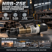 Mesin Pembengkok dan Pelurus Besi Tulang ODETOOLS NRB-25E 12-25mm Motor 1.2kW Sudut Maksimum 110 Derajat Bersertifikasi CE Produsen
