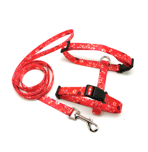 Kekang Anjing Peliharaan Nilon Terbaik, Kekang untuk Anjing Kecil Dapat Disesuaikan dengan Gesper Berlubang - Product Image 1