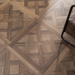 Parquet Versailles en noyer noir naturel multicouche lisse de qualité AB E0 E1 T&G 15 mm, certifié ISO9001, idéal pour les bureaux - Product Image 2