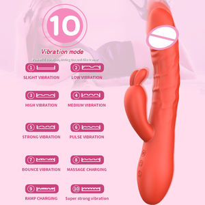 Vibrateur Lapin Point G et Clitoridien, 10 Modes de Vibration, Pulsations Pénétrantes, Étanche, Rechargeable, en Silicone Non-Latex, Godemiché Sexuel - Product Image 4