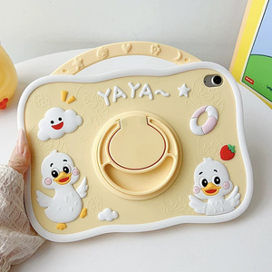 2026 Hand Stand Capybara Silicone <b>Tablet</b> <b>Case</b> for iPad Air 7 8 9 Gen 6 10. 9 A16 11 Pro Inch Bear Holder cute Duck Cartoon <b>cover</b> - Product Image 4