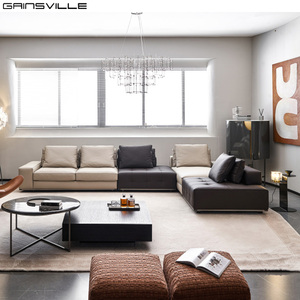 Proveedor de muebles de diseño italiano moderno Sofá de cuero de diseño grande de esquina en forma de L Sofá italiano de lujo - Product Image 2