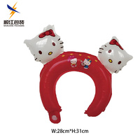 Bando Hewan Kartun Tiup Berbahan Foil dengan Desain Telinga untuk Pesta Ulang Tahun, Hari Ibu, Halloween - Balon Ramah Lingkungan untuk Anak-Anak