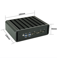 I3 I5 I7 Fanless Mini-PC Dual Lans 6 USB Micro Box PC Intel 6th 7th Gen Two Display Two COM Precio barato Industrial Mini PC
