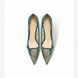 Sandali con <span class=keywords><strong>tacco</strong></span> sottile a fiori ricamati in rete da donna con <span class=keywords><strong>tacco</strong></span> <span class=keywords><strong>medio</strong></span> <span class=keywords><strong>décolleté</strong></span> eleganti con <span class=keywords><strong>tacco</strong></span> <span class=keywords><strong>medio</strong></span> e nodi a fiocco scarpe da sposa - Product Image 3