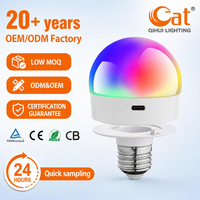 Ampoule LED d'urgence 3W RGB à changement de couleur E27 avec batterie de secours 10H, lampe d'urgence intelligente multicolore