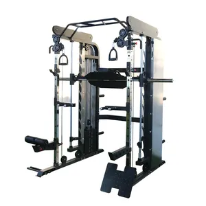 Équipement de gymnastique multifonctionnel professionnel Squat Rack et Smith Machine avec Power Cage pour usage domestique et commercial