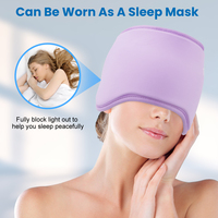 Bandeau de soulagement flexible pour la migraine, thérapie chaude et froide, compresse rafraîchissante pour le front, enveloppement en gel pour la tête