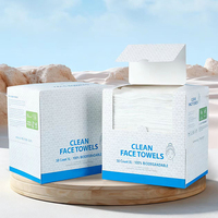 Serviettes faciales jetables en coton biodégradable et écologiques pour usage domestique, multi-usages, douces, épaisses, pour peaux sensibles