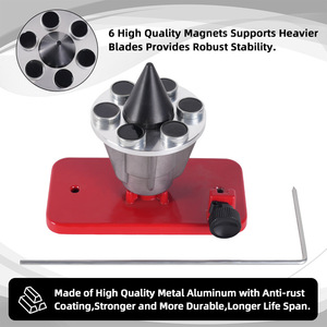 Magnetic Wall Mounted Lawn Mower <b>Blade</b> Balancer 750-087 339075B Red 165mm Base With Adjustment Knob - Product Image 5