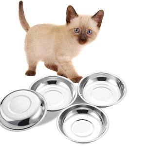 Ensemble de bols pour animaux de compagnie en acier inoxydable, argenté, double bol, antidérapant, anti-renversement, épaissi, grande capacité, pour chien et chat - Product Image 2