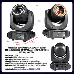 Testa Mobile Lyra DJ 120W LED Spot Mini Proiettore Beam per Discoteca Palco e Night Club - Product Image 3