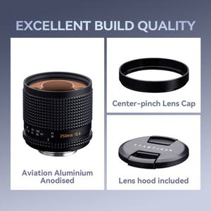 Objectif d'appareil photo professionnel TTArtisan 250 mm F5.6 pour monture F plein format en métal, effet bokeh professionnel 'Dream Donut' et lentille à 6 grilles de haute qualité - Product Image 6