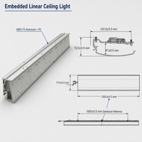 Plafonnier LED encastré SHIZI pour voies ferrées, en aluminium 6063-T5 et PC, IP30, pour transport, OEM, ODM, vente en gros, tension personnalisable pour trains et métros