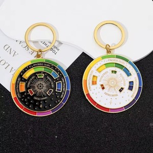 Color <strong>Wheel</strong> Rotatable Keychain Creative Turntable Color <strong>Wheel</strong> Charm Aesthetic Arts Gifts <strong>Key</strong> Holder for Artists <strong>Fashion</strong> Jewelry - Product Image 3