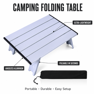 <span class=keywords><strong>Mesa</strong></span> Plegable Resistente de Aluminio para Camping y Picnic, <span class=keywords><strong>Mesa</strong></span> Auxiliar Portátil y Plegable para Viajes a la Playa - Product Image 3